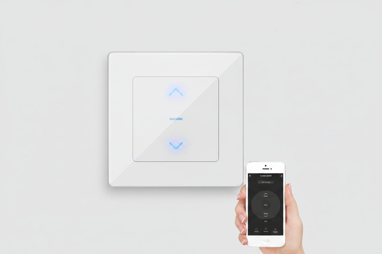 WiFi smart curtain switch for electric roller shutters with app timing and voice control