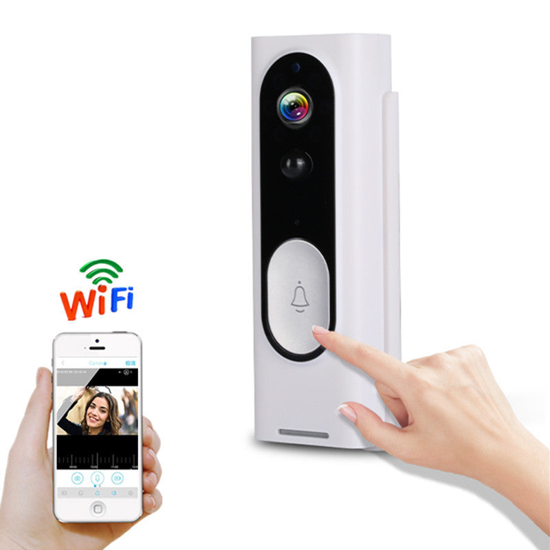 1080P wireless WiFi video doorbell with remote monitoring and two‑way voice intercom