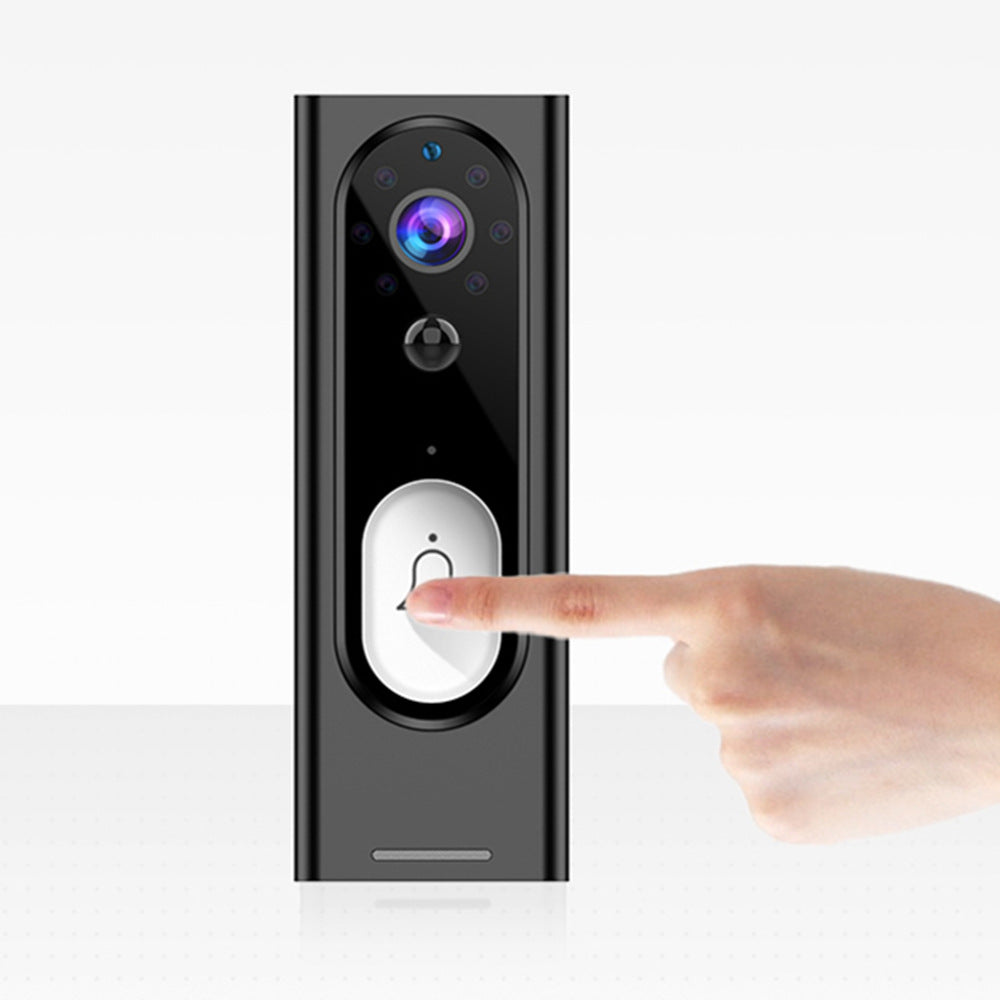 1080P wireless WiFi video doorbell with remote monitoring and two‑way voice intercom