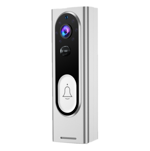 1080P wireless WiFi video doorbell with remote monitoring and two‑way voice intercom