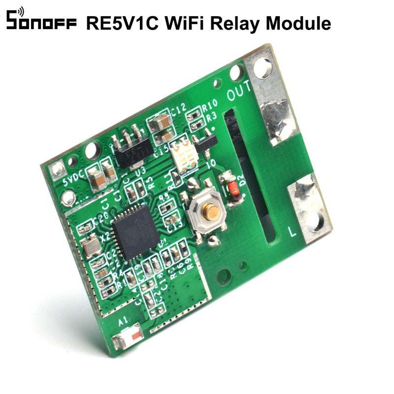 WiFi smart relay module with inching and self‑locking modes for APP and voice control