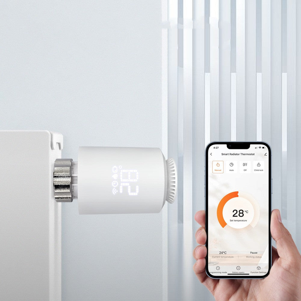 Smart radiator thermostat valve with mobile APP intelligent temperature control
