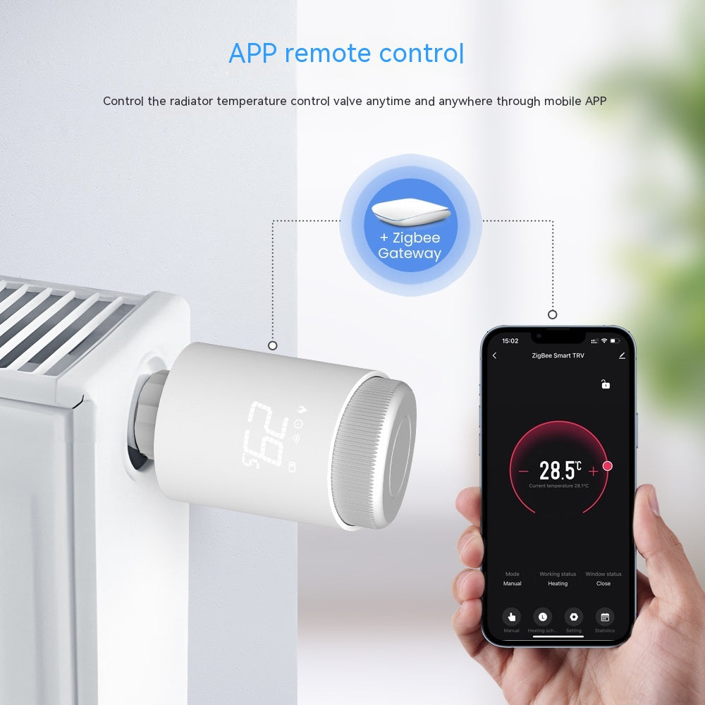 Intelligent thermostatic radiator valve plastic controller for smart temperature control