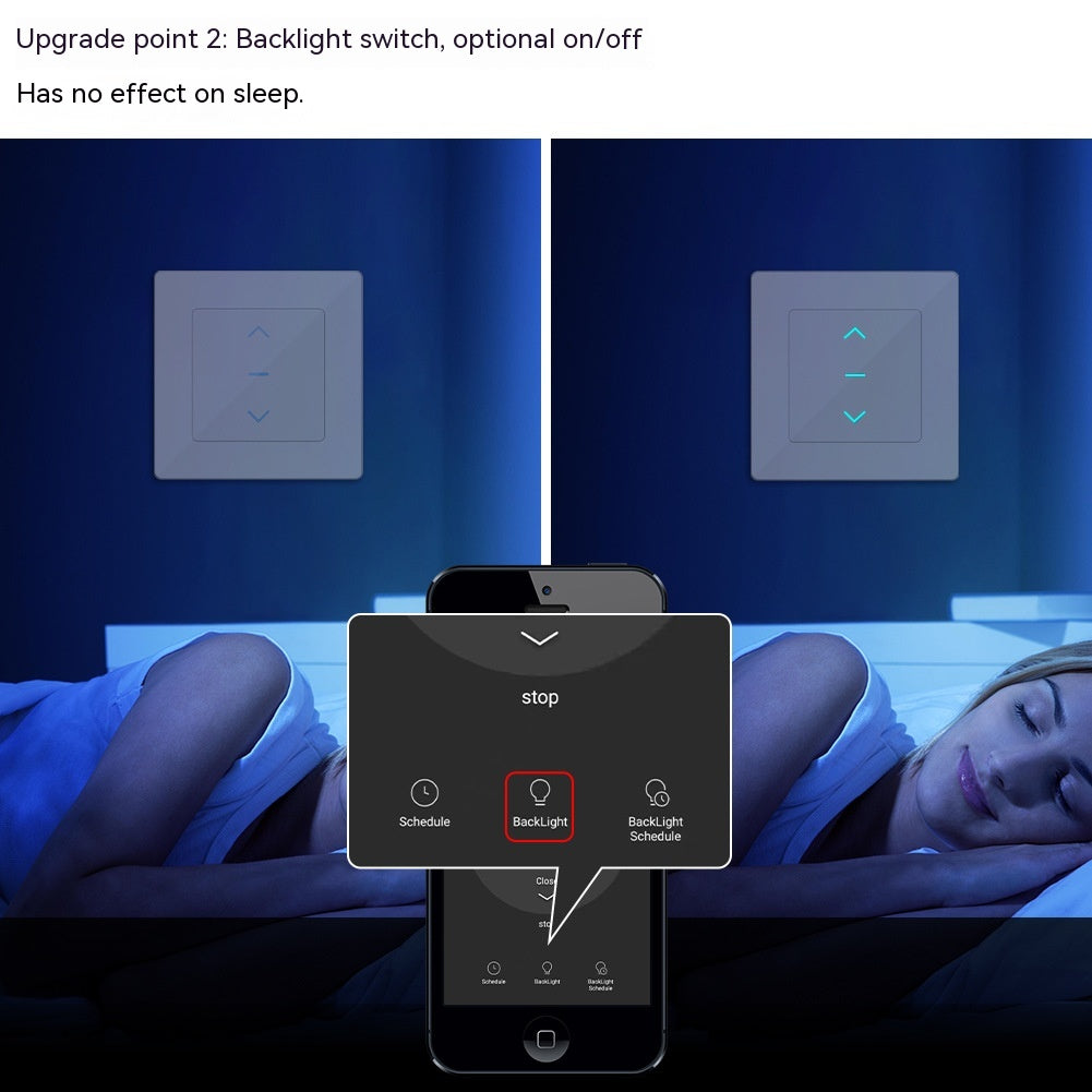 WiFi smart curtain switch for electric roller shutters with app timing and voice control