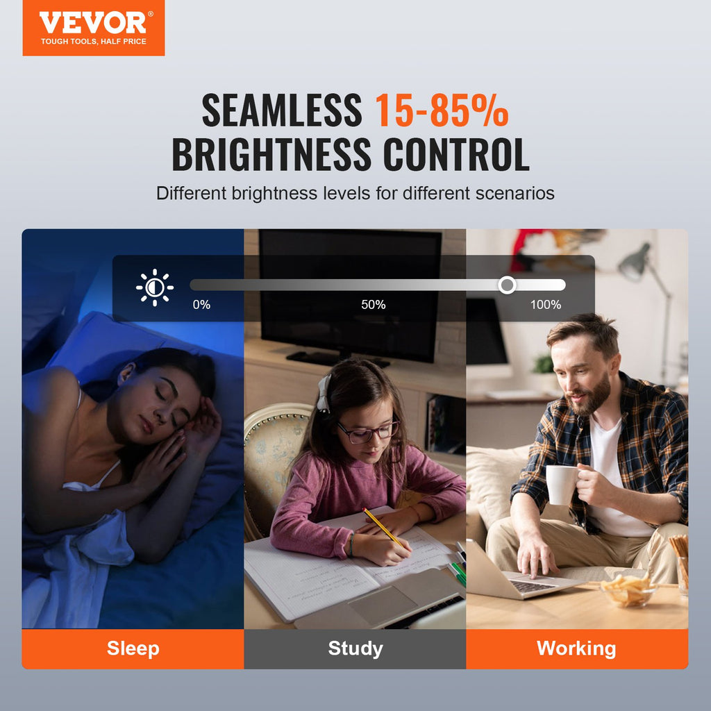 WiFi smart LED dimmer switch with touch panel and stepless dimming, compatible with Alexa and Google Home