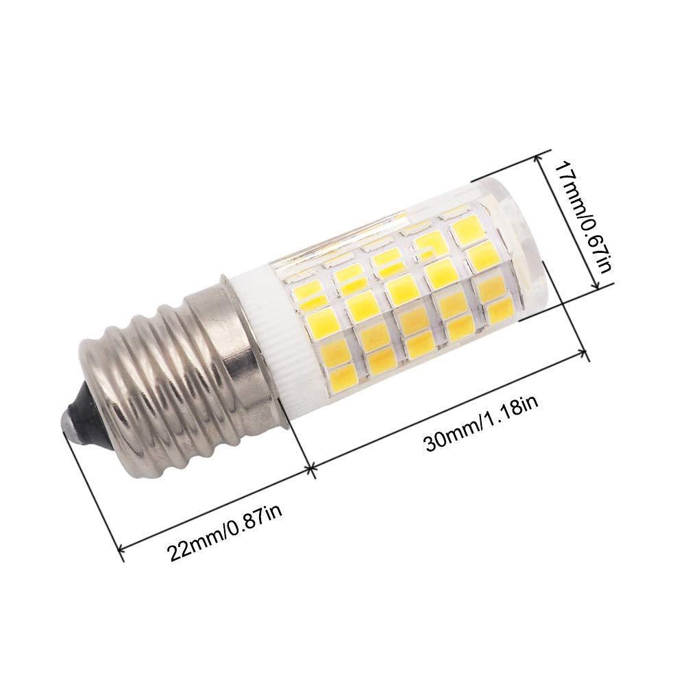 An LED corn bulb with a silver E10 base, featuring dimension lines and text indicating measurements of 30mm/1.18in length, 22mm/0.