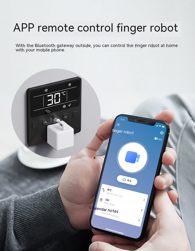 Graffiti Bluetooth smart finger robot for automating buttons with app and voice control