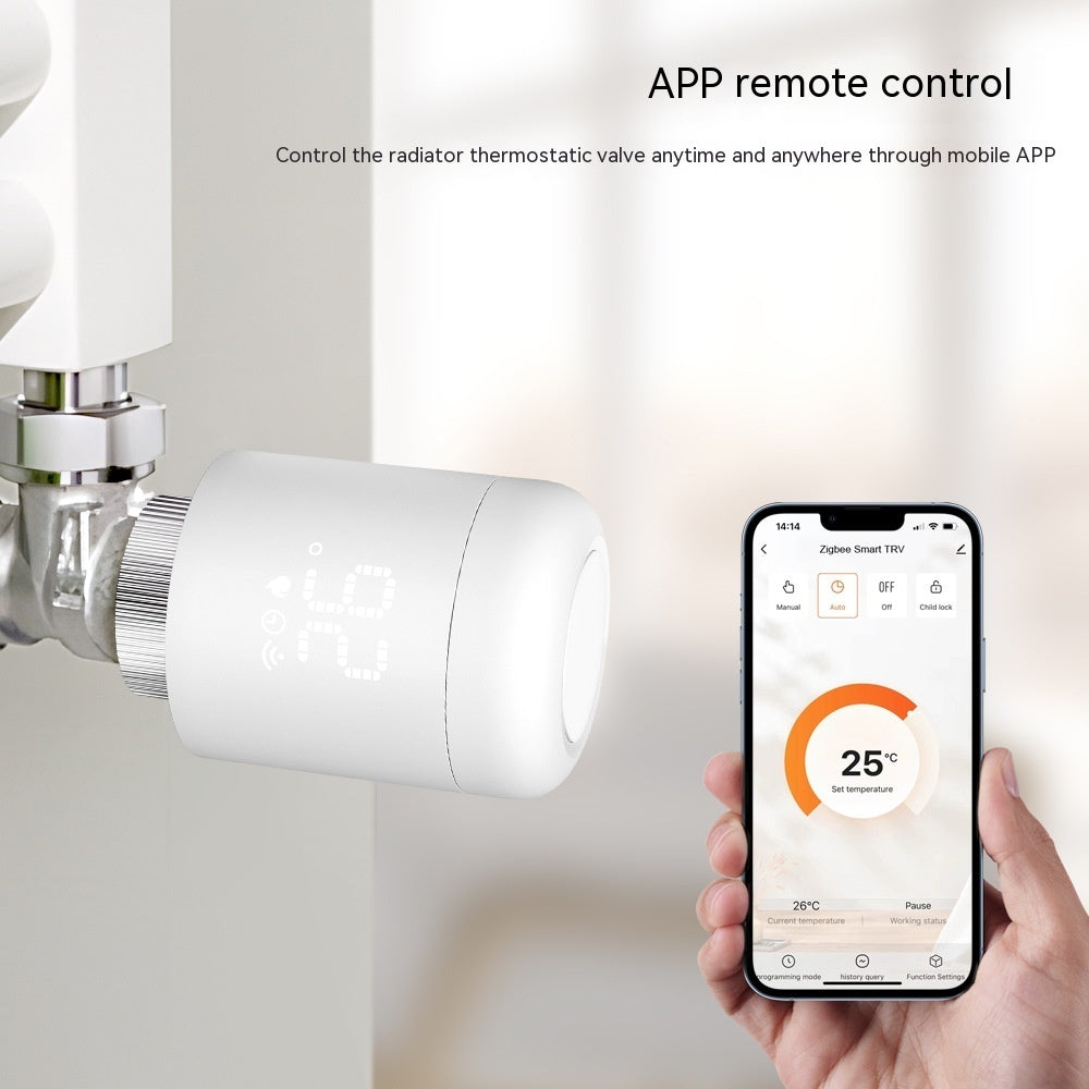 Smart thermostatic radiator valve controller with mobile APP intelligent temperature control