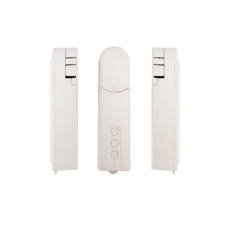 White electronic door lock system on a white background