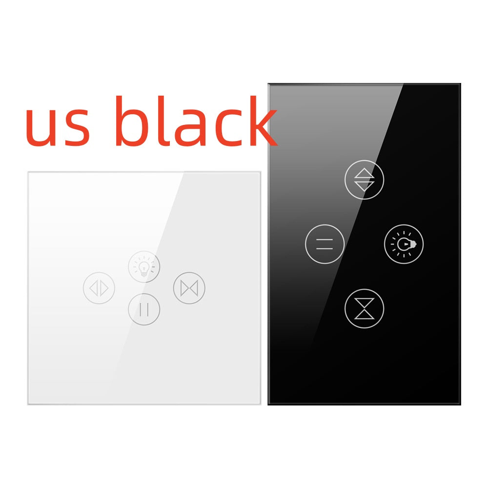 Smart curtain light wall touch switch with plastic button and voice control