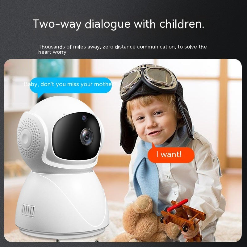 Smart HD wireless WiFi surveillance camera with night vision and motion alerts