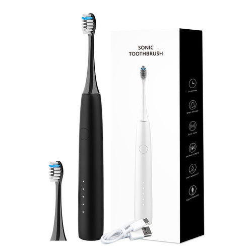Smart waterproof portable electric toothbrush with sonic cleaning and travel‑friendly design