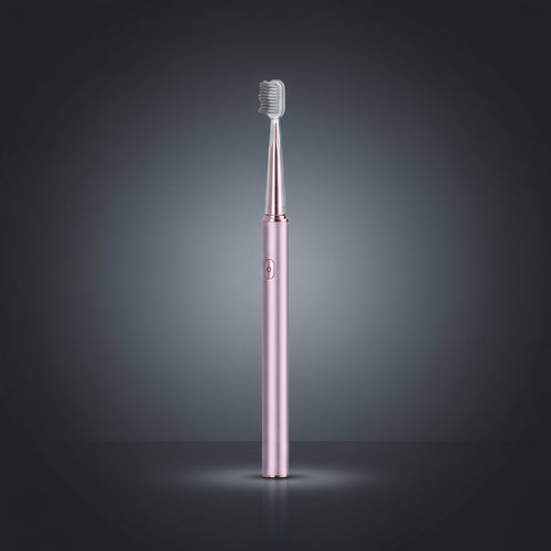 Smart electric toothbrush with waterproof lip‑gloss style body and sonic cleaning