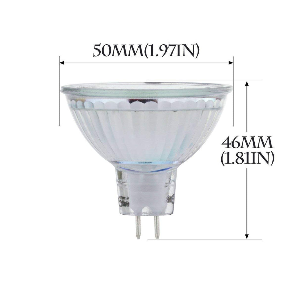 Measurement chart of a light bulb with dimensions labeled