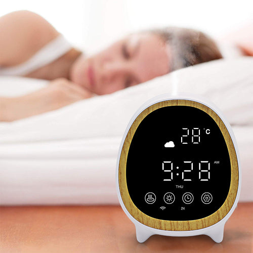 Smart WiFi aroma diffuser with app control, LED lighting, and essential oil misting
