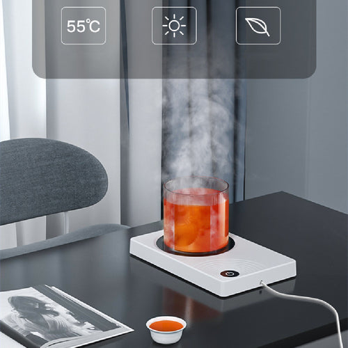 Smart home office heating coaster for constant‑temperature drink warming