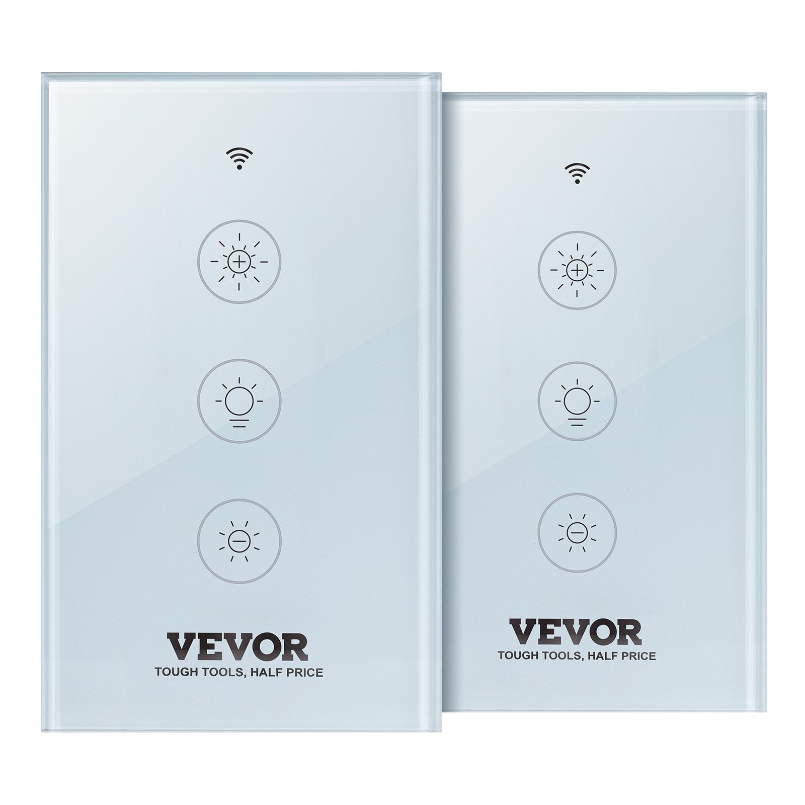 WiFi smart LED dimmer switch with touch panel and stepless dimming, compatible with Alexa and Google Home
