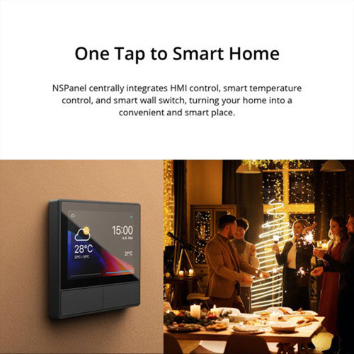 Central thermostat HMI smart home touch control panel for temperature management