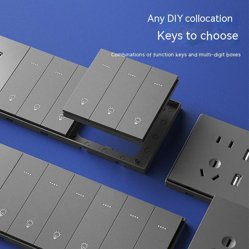 WiFi smart home switch with whole‑house voice control and mobile APP automation