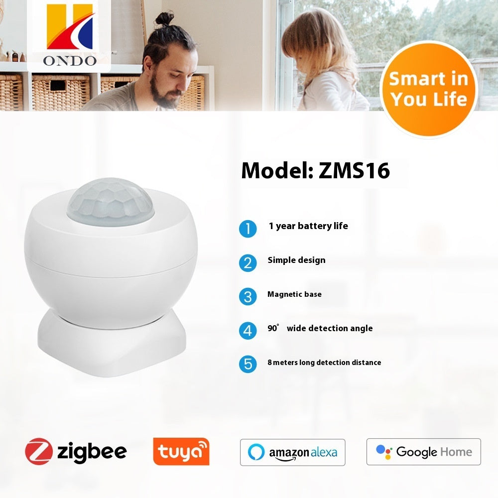 Graffiti ZigBee smart human infrared PIR motion sensor for home automation