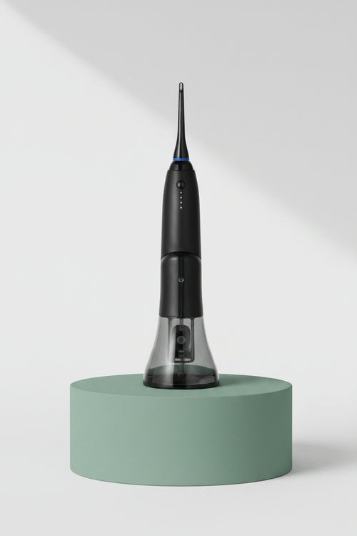 Smart portable water flosser with electric jet cleaning for home dental care