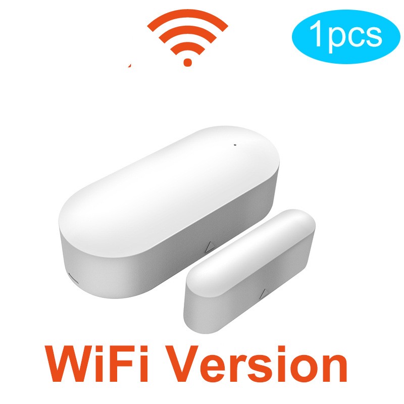 Tuya WiFi smart magnetic door sensor with anti‑theft alarm and app push notifications