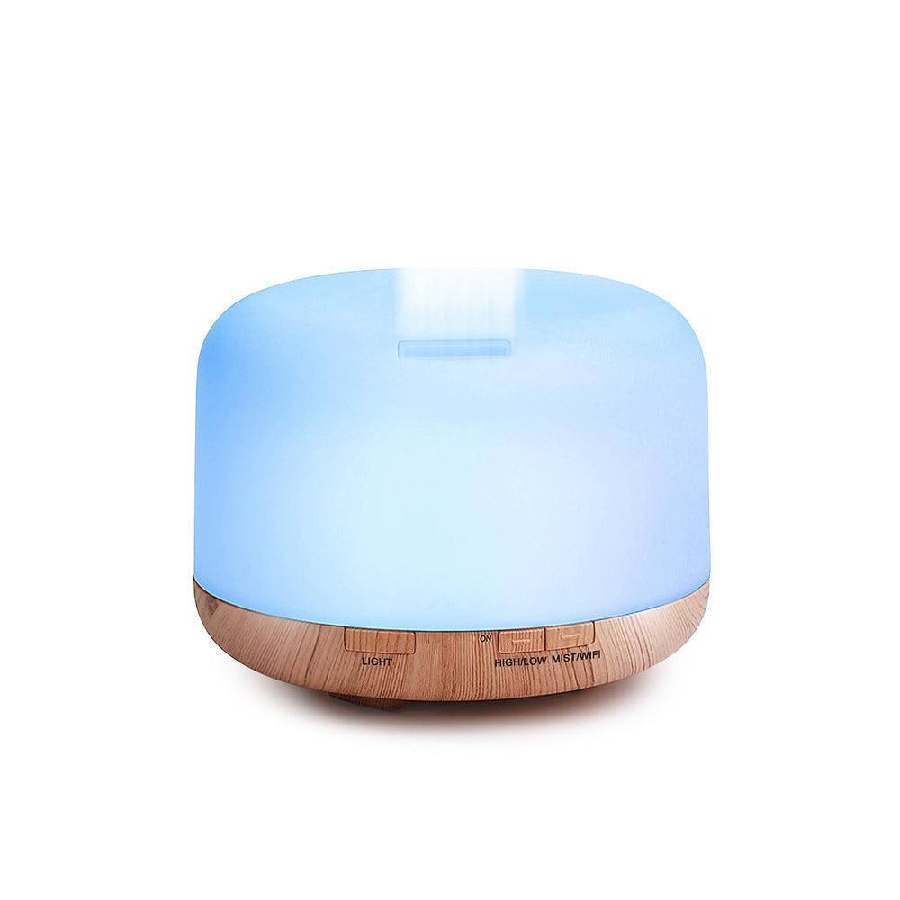 Tuya smart WiFi 500ml humidifier with colorful LED lighting and mobile app control