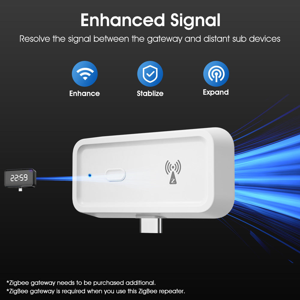 Graffiti ZigBee smart repeater with Type‑C power for extending smart home signal range