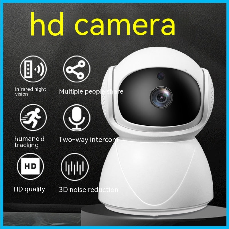 Smart HD wireless WiFi surveillance camera with night vision and motion alerts
