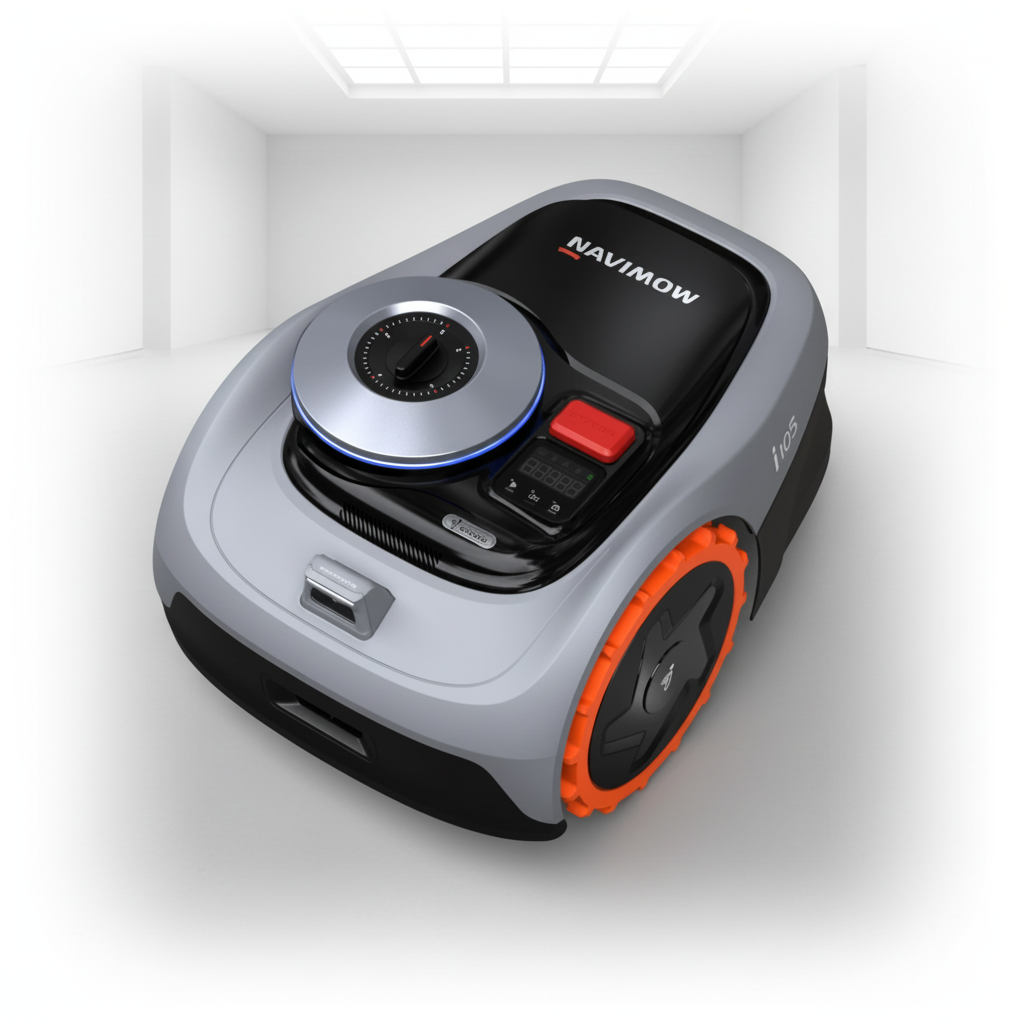 Navimow robot vacuum cleaner on a white background
