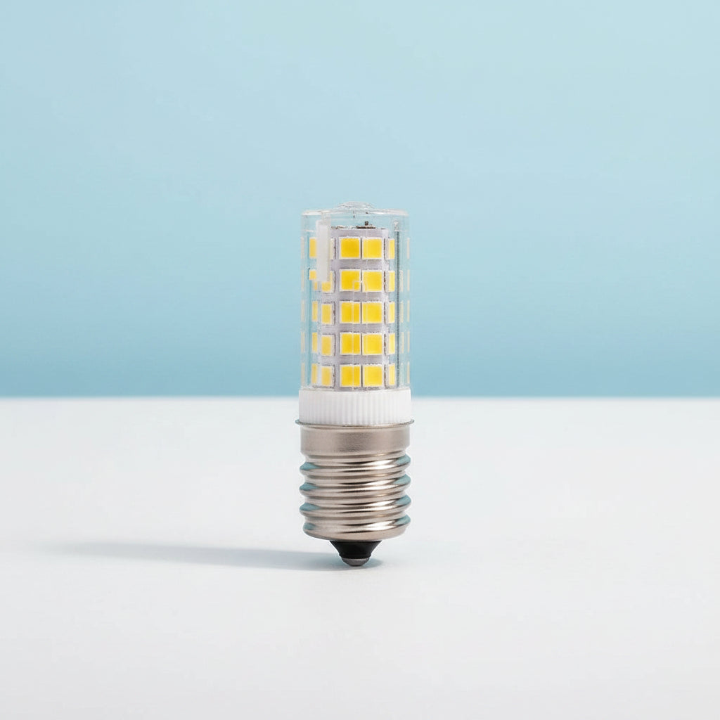 LED light bulb on a white background