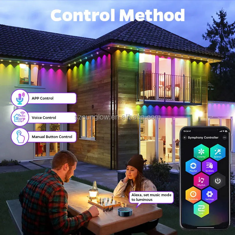 App control of eave lights