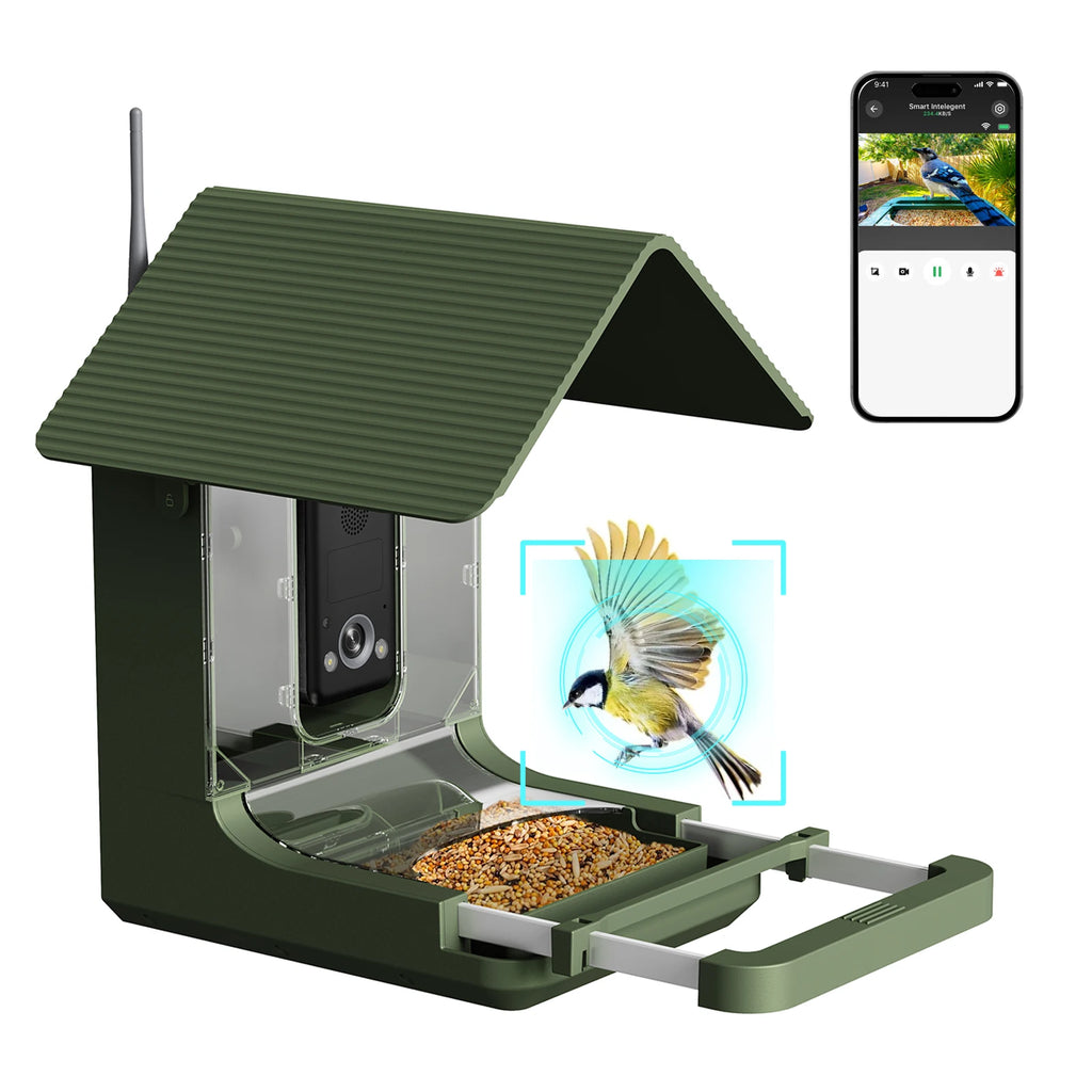 Solar 4K AI Bird-Watching Feeder Camera