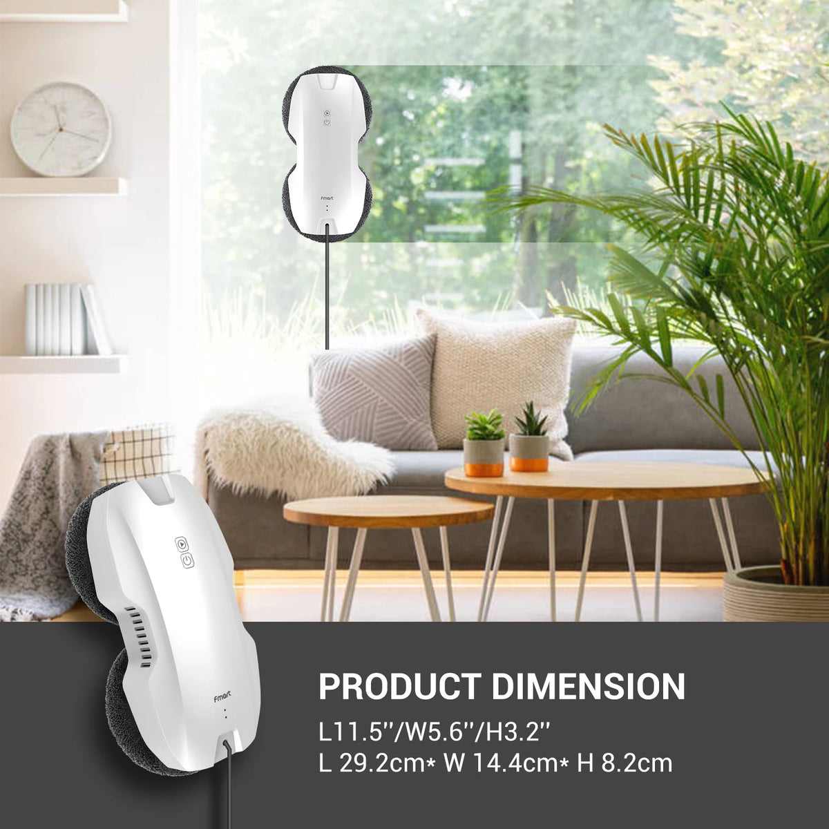Window cleaner dimensions
