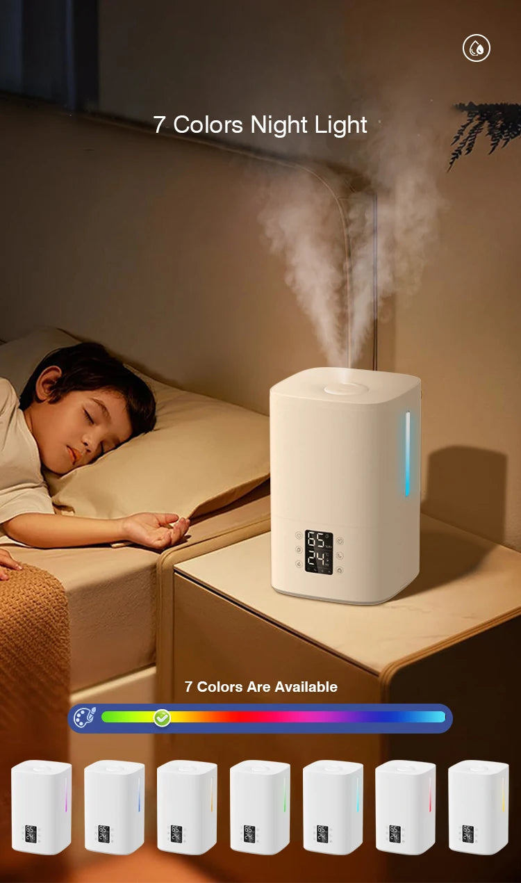 Humidifier in the bedroom