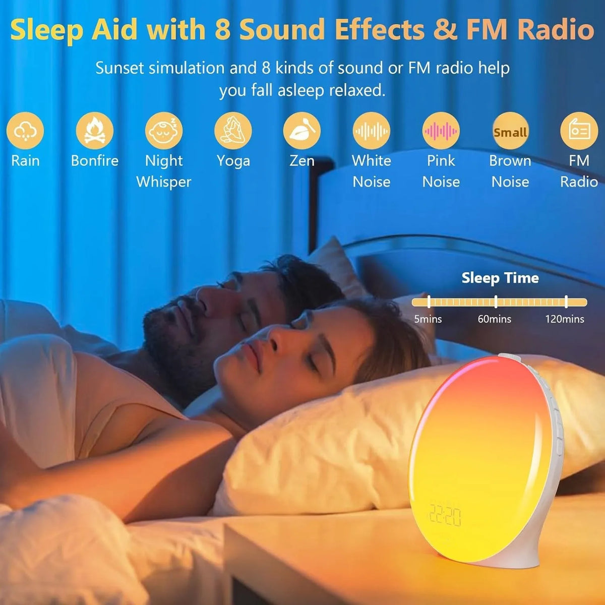 Sunrise simulation in the bedroom