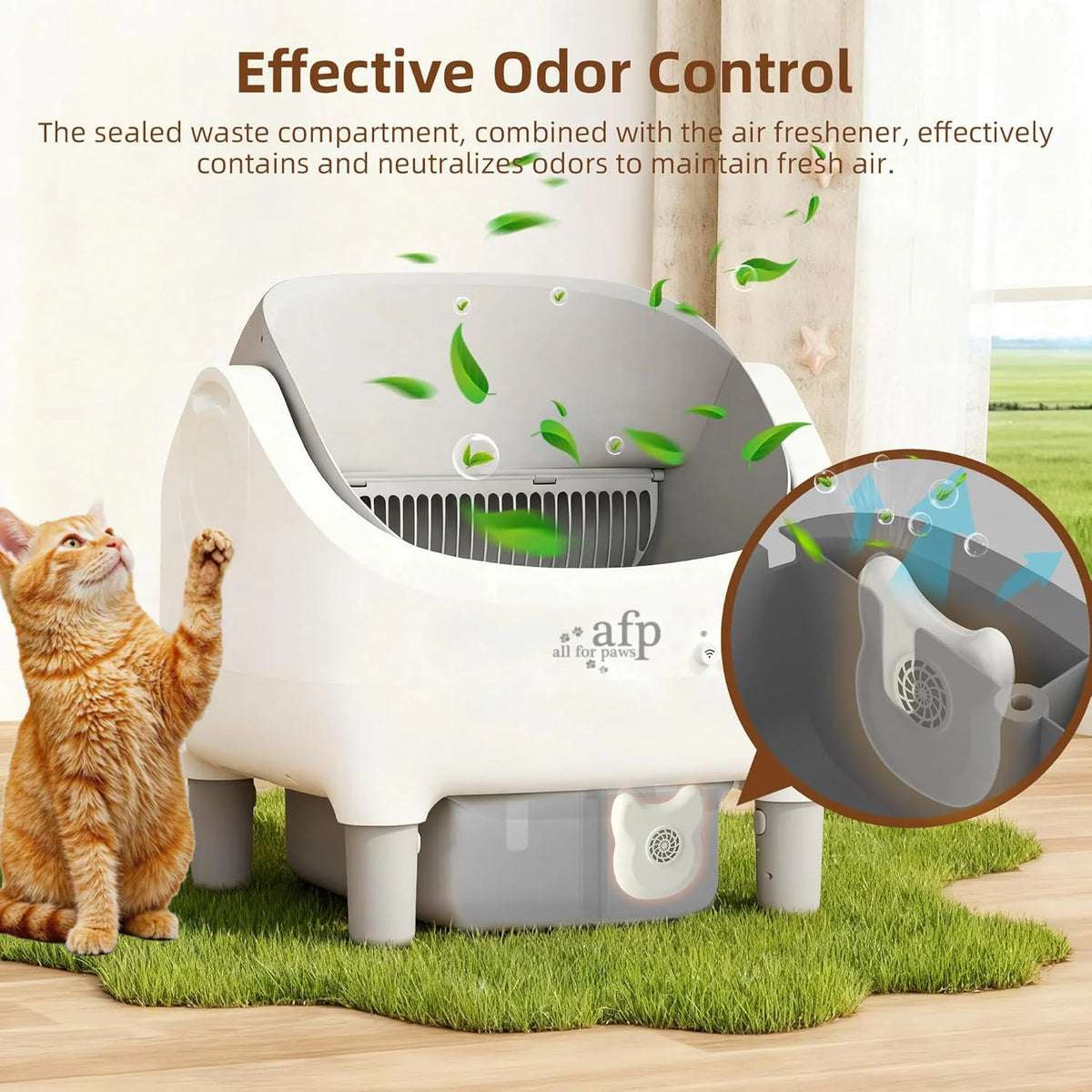 Open-Top Self-Cleaning Smart Litter Box