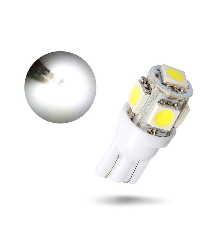 Car light bulb with close-up on a white background