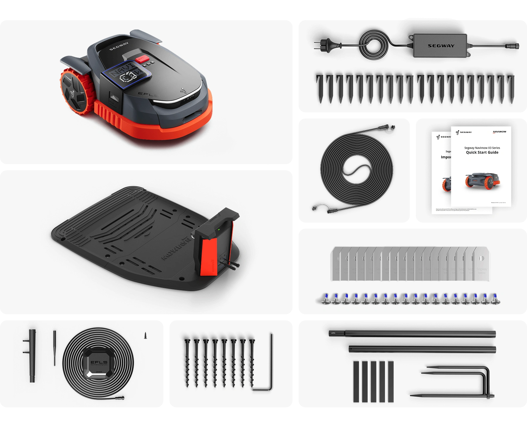 Collection of tools and accessories on a white background