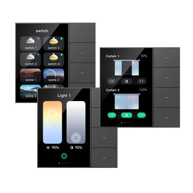 Graffiti ZigBee smart multi‑function wall control panel for home automation
