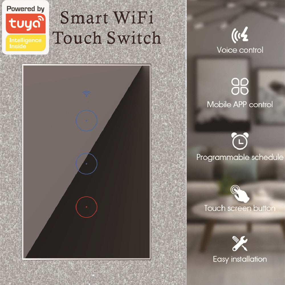 Australian smart WiFi touch wall panel compatible with Smart Life App