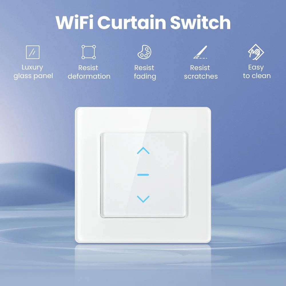 WiFi smart curtain switch for electric roller shutters with app timing and voice control