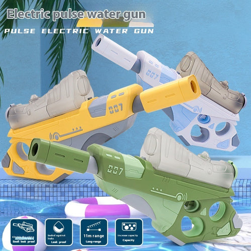 Rechargeable electric automatic water gun with large‑capacity tank and high‑pressure stream