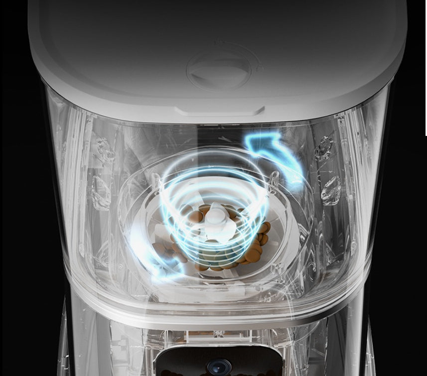 Smart WiFi automatic pet feeder with large capacity, voice recorder, and timer feeding for cats and dogs
