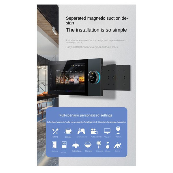 Graffiti smart central control home panel with touch screen and smart home automation features