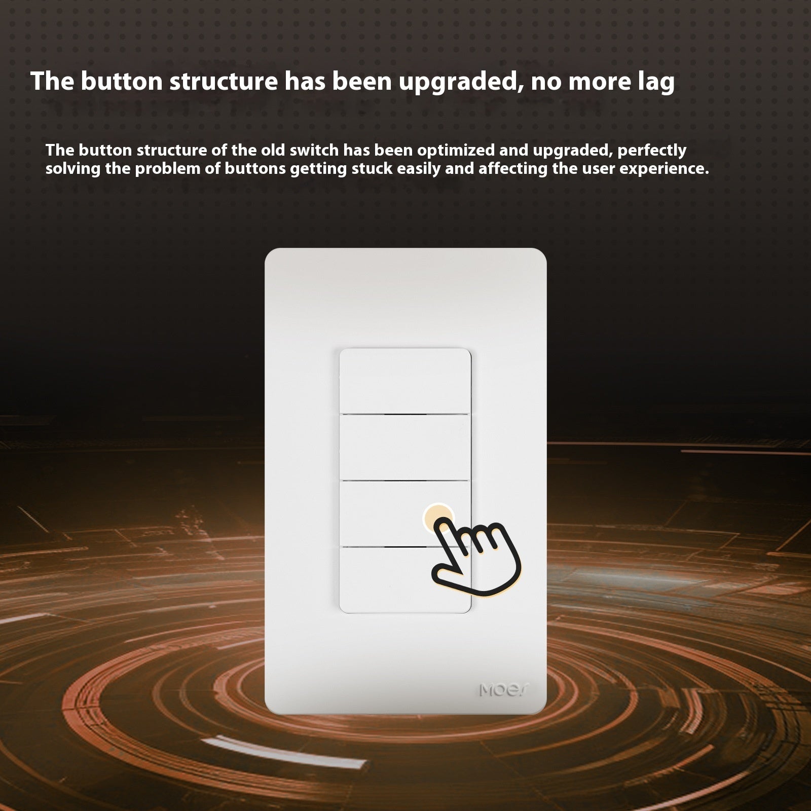 Graffiti smart home universal button switch with single live/zero‑fire wiring, app control, and voice automation