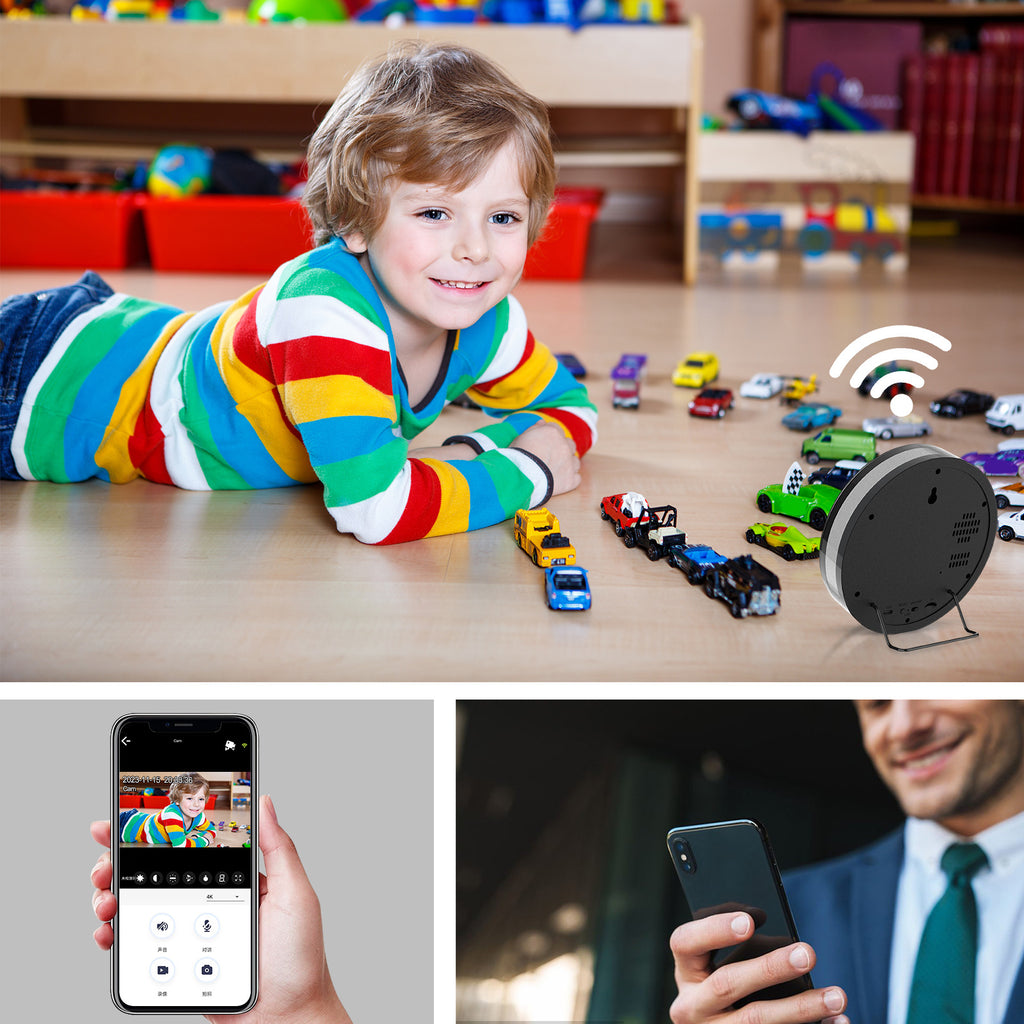 Wireless smart surveillance camera with HD video, motion alerts, and two‑way voice conversation