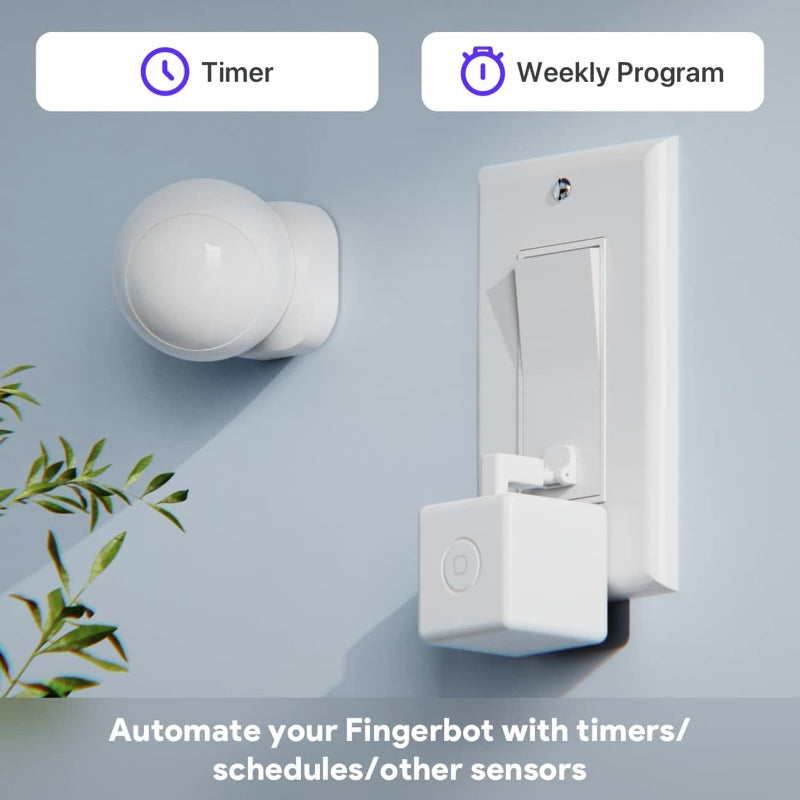 Bluetooth finger robot button pusher with Smart Life App and voice control automation