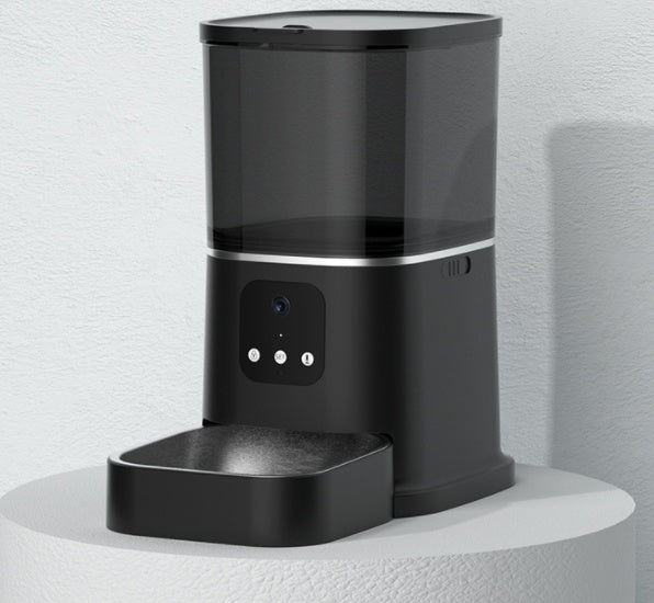 Smart WiFi automatic pet feeder with large capacity, voice recorder, and timer feeding for cats and dogs