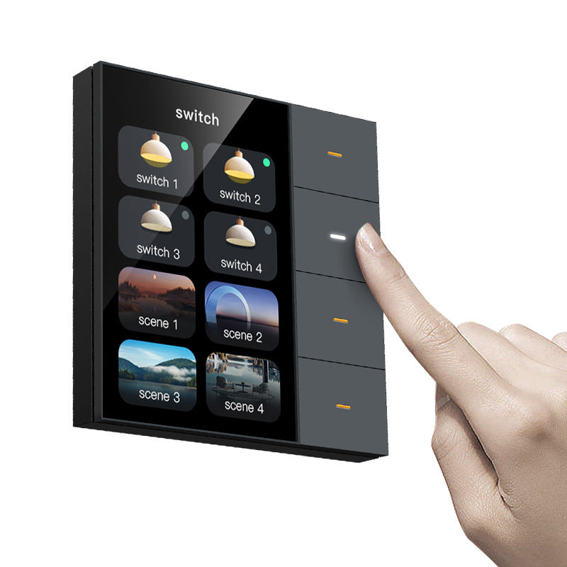 Graffiti ZigBee smart multi‑function wall control panel for home automation